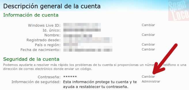 Cambiar la contraseña de Hotmail contrasena-hotmail