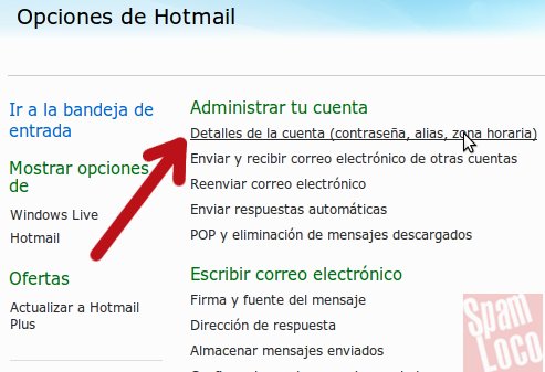 Administrar cuenta Hotmail contrasena-hotmail