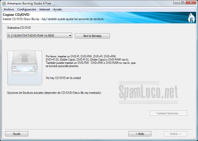 Copiando DVD on the fly en Ashampoo Burning Studio Free Ashampoo Burning Studio Free