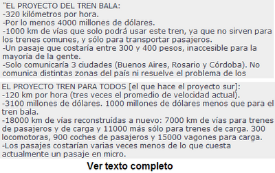 Cadena publicada en el foro Tren bala cadena