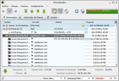Descargando archivos con Jdownloader jdownloader