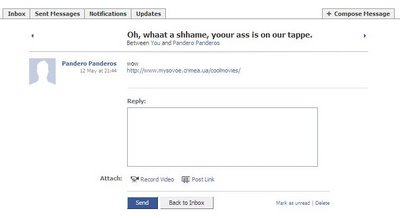 Facebook mensaje rogue