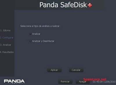analizar desinfectar Panda SafeCD