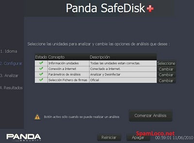 opciones Panda SafeCD