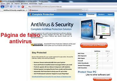 Página del falso antivirus pagina del falso antivirus