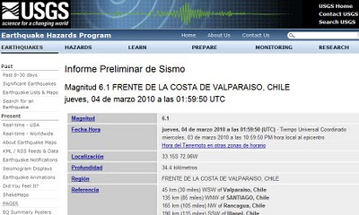 informacion terremoto
