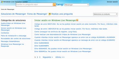 Centro de ayuda de Windows Live problemas-messenger