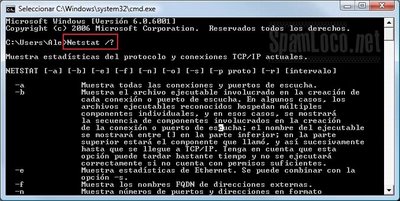 Opciones de Netstat Netstat
