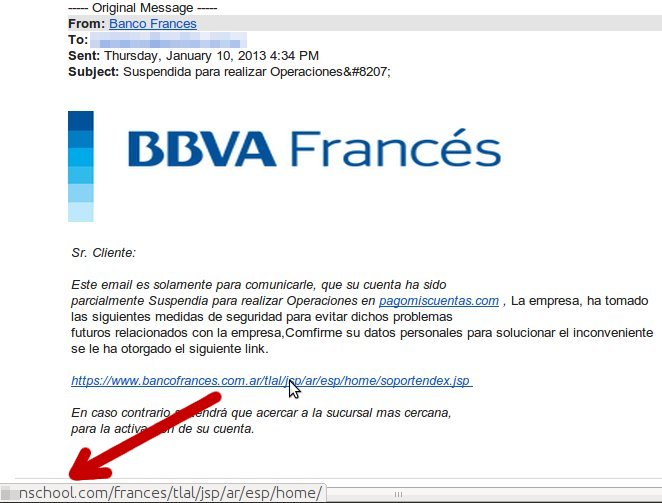 phishing bbva frances
